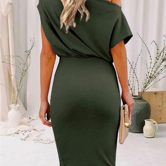 Women's off the shoulder body con dress large NWT - Picture 4 of 7